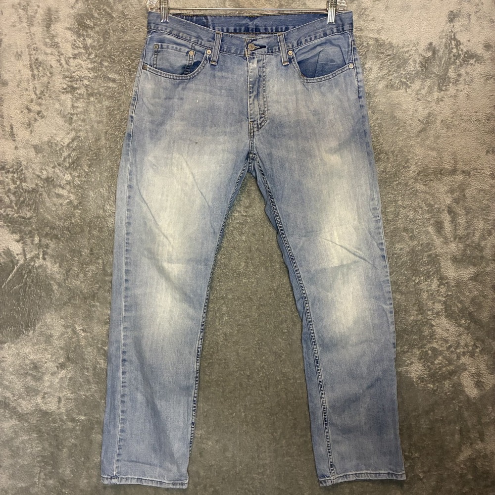 Levis 559 Men Relaxed Straight Jeans 34x32* Loose Fit Light Wash Denim Broken In